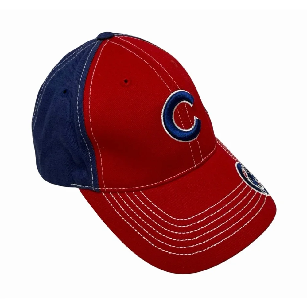 Chicago Cubs Fan Favorite Hat Cap Adjustable Red Cotton Embroidered Logo -Youth